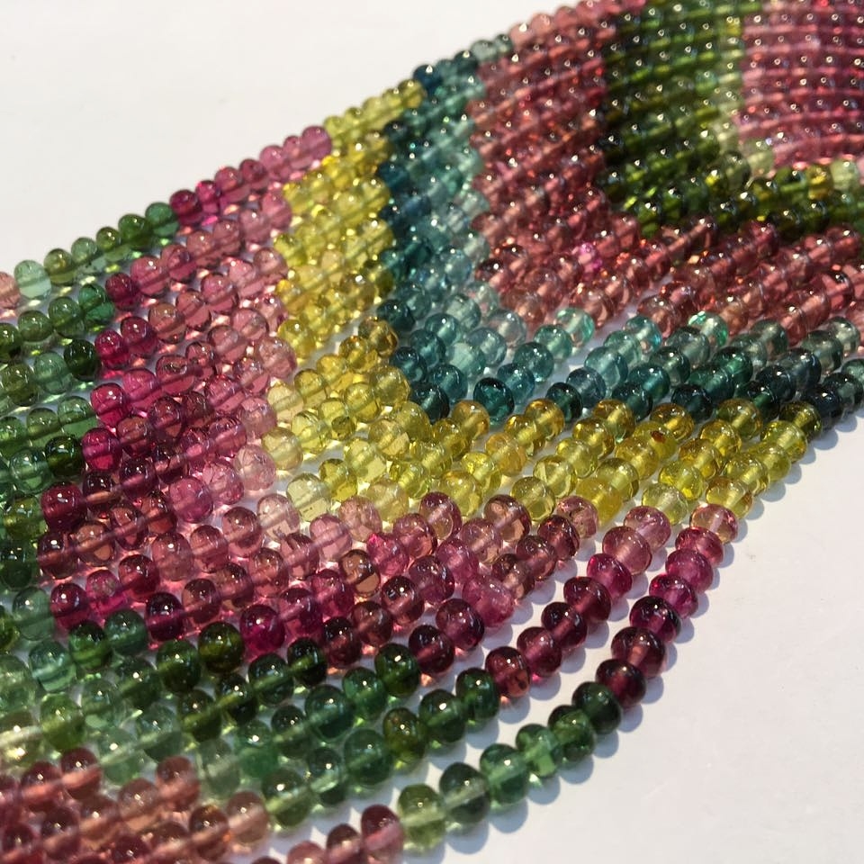 Sfaccettato 5x8mm Multi-Color Anguria Tormalina Gemme Stinco Loose Beads 15" 